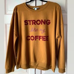 🧣 3/$27 Nine West Coffee Sweatshirt